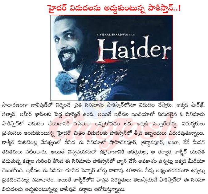 haider release date,review on haider,shahid kapoor in haider,ban on haider in pakisthan,haider in controversy,tabu in haider,sradda kapoor in haider,shahid kapoor affair with kareena kapoor,haider on talks,shahid kapoor smile  haider release date, review on haider, shahid kapoor in haider, ban on haider in pakisthan, haider in controversy, tabu in haider, sradda kapoor in haider, shahid kapoor affair with kareena kapoor, haider on talks, shahid kapoor smile